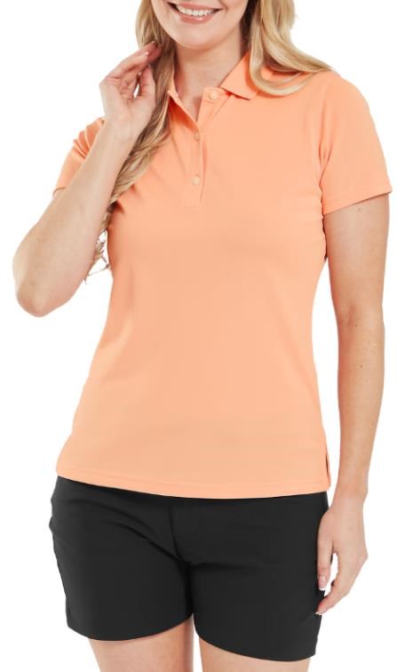 FootJoy Stretch Pique Solid Damen Poloshirt, papaya