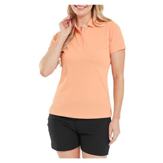 FootJoy Stretch Pique Solid Damen Poloshirt, papaya