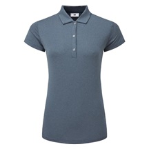 FootJoy Cap Sleeve Lisle Damen Poloshirt, heather navy