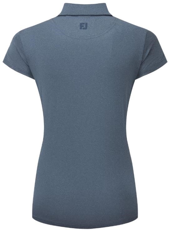 FootJoy Cap Sleeve Lisle Damen Poloshirt, heather navy