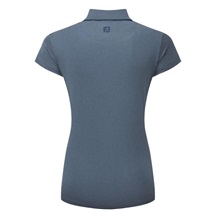 FootJoy Cap Sleeve Lisle Damen Poloshirt, heather navy