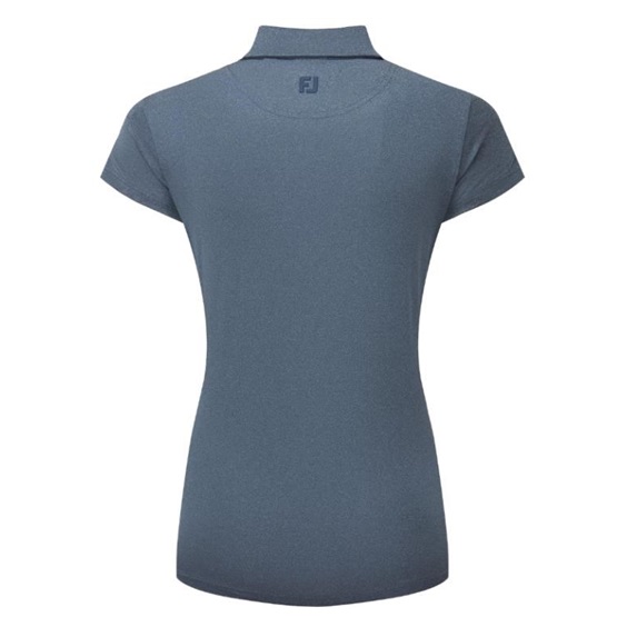 FootJoy Cap Sleeve Lisle Damen Poloshirt, heather navy