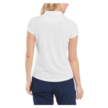 FootJoy Cap Sleeve Lisle Damen Poloshirt, weiss