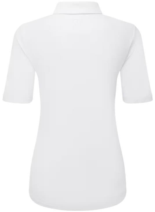 FootJoy Half Sleeve Ruched Lisle Damen Poloshirt, weiss