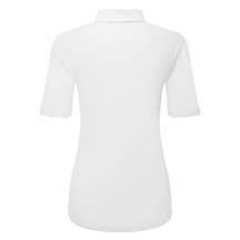 FootJoy Half Sleeve Ruched Lisle Damen Poloshirt, weiss