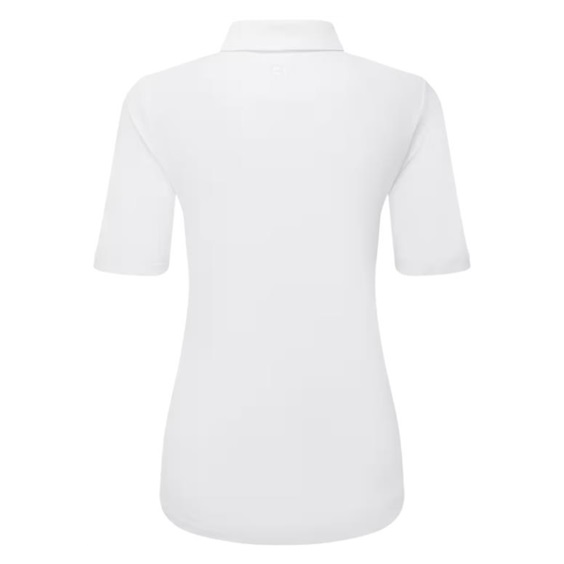 FootJoy Half Sleeve Ruched Lisle Damen Poloshirt, weiss