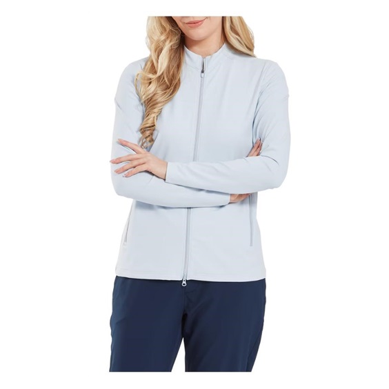 FootJoy Full-Zip Debossed Midlayer Damen Sweatshirt, skyway