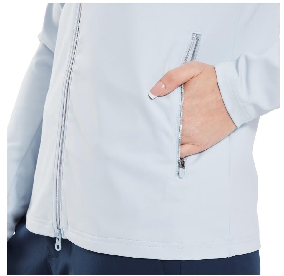 FootJoy Full-Zip Debossed Midlayer Damen Sweatshirt, skyway
