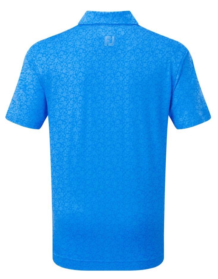 FootJoy Painted Floral Lisle Junior Poloshirt, cobalt