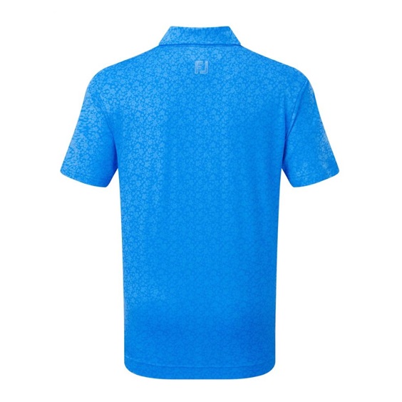 FootJoy Painted Floral Lisle Junior Poloshirt, cobalt