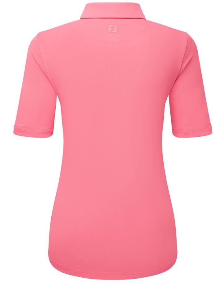 FootJoy Half Sleeve Ruched Lisle Damen Poloshirt, rosa