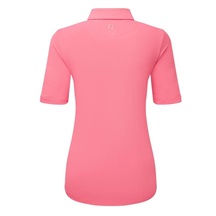 FootJoy Half Sleeve Ruched Lisle Damen Poloshirt, rosa