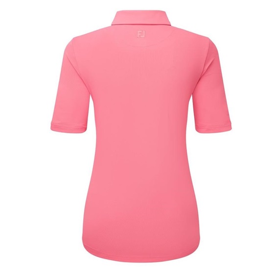 FootJoy Half Sleeve Ruched Lisle Damen Poloshirt, rosa
