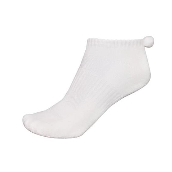 FootJoy Pom Pom Damen Golfsocken, 1Paar, weiss