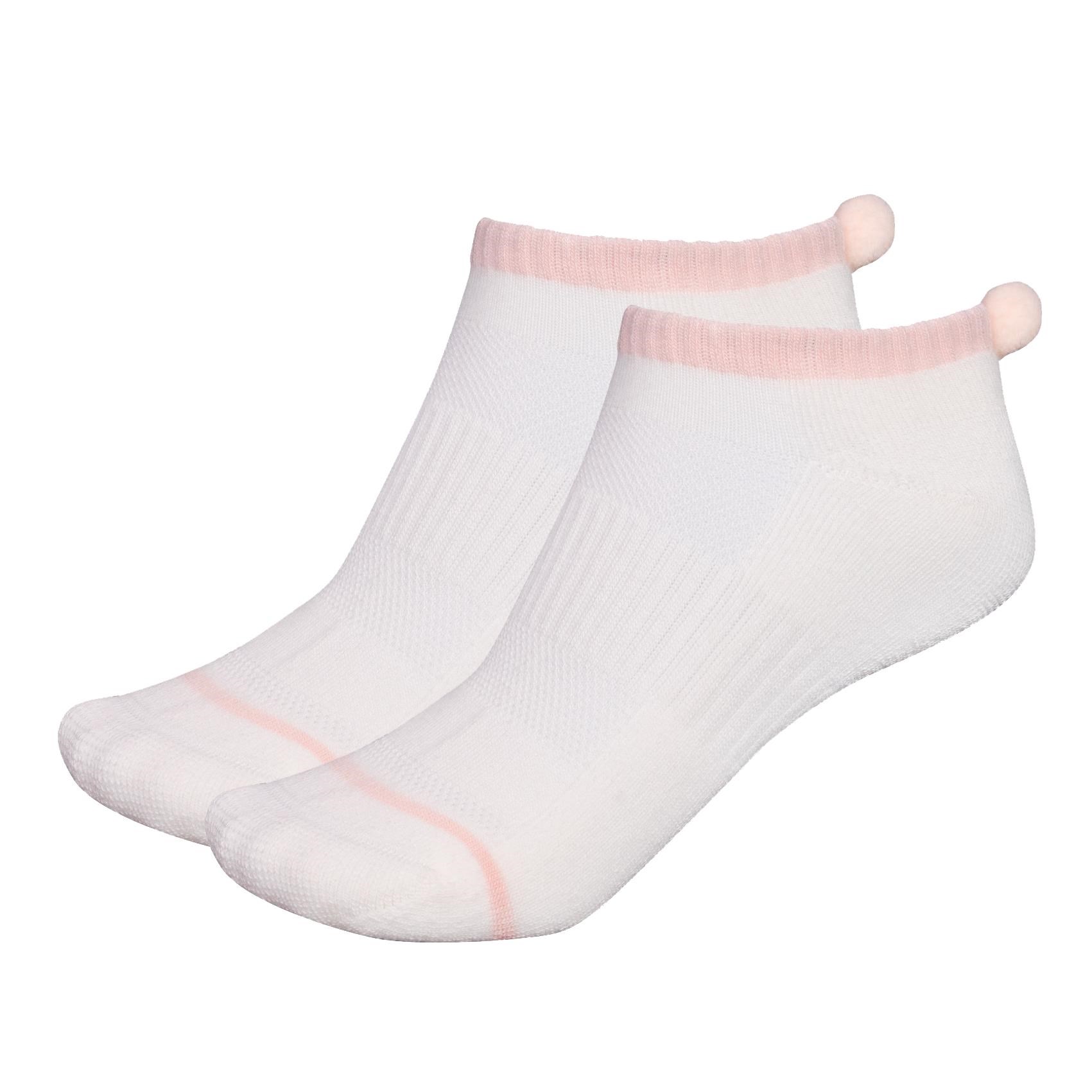 FootJoy ProDry Pom-Pom Damen Golfsocken, 1Paar, weiss
