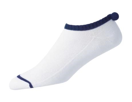 FootJoy Pom Pom Damen Golfsocken, 1Paar, weiss