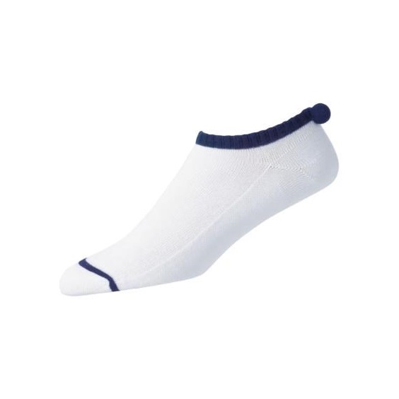 FootJoy Pom Pom Damen Golfsocken, 1Paar, weiss
