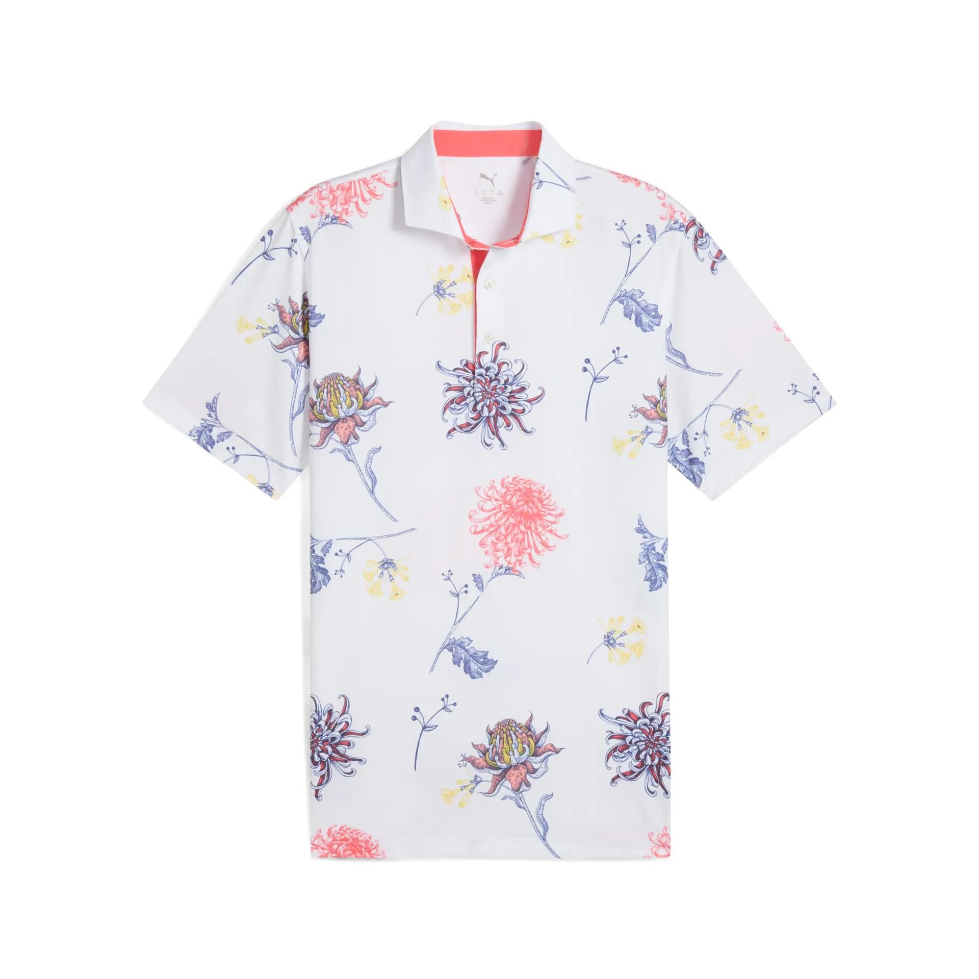 Puma MATTR Dahlia Herren Poloshirt, white glow/peach frost