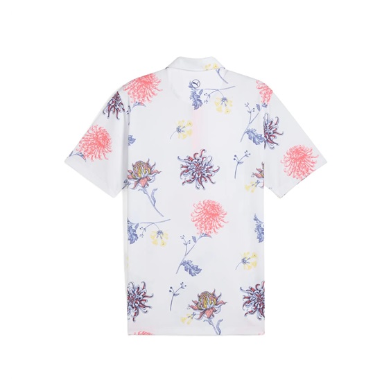 Puma MATTR Dahlia Herren Poloshirt, white glow/peach frost