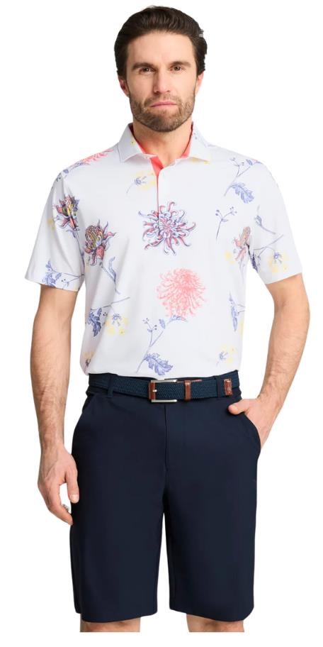 Puma MATTR Dahlia Herren Poloshirt, white glow/peach frost