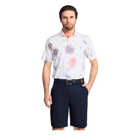 Puma MATTR Dahlia Herren Poloshirt, white glow/peach frost