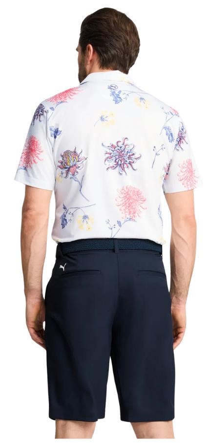 Puma MATTR Dahlia Herren Poloshirt, white glow/peach frost