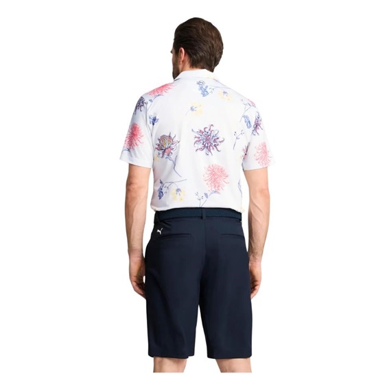 Puma MATTR Dahlia Herren Poloshirt, white glow/peach frost