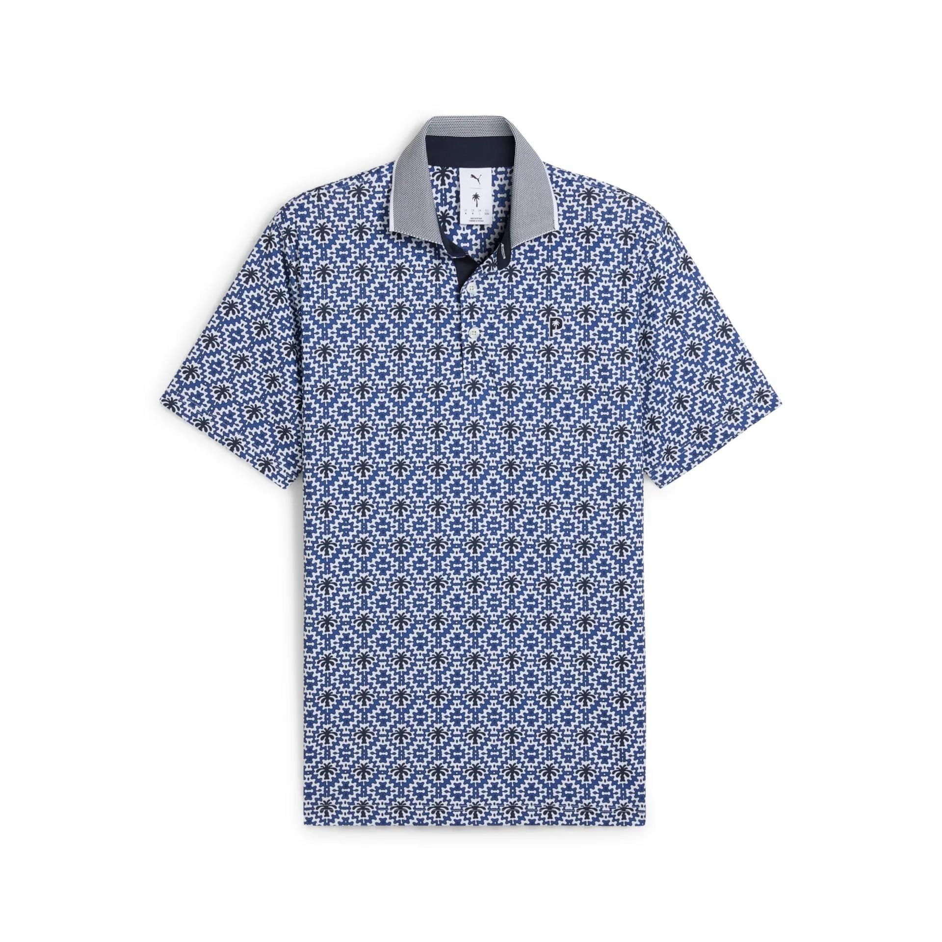 Puma X PTC Tile Herren Poloshirt, weiss/dunkelblau