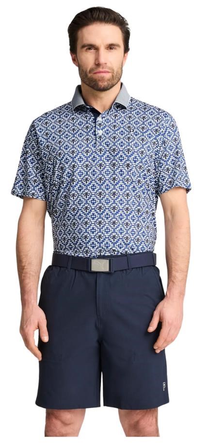 Puma X PTC Tile Herren Poloshirt, weiss/dunkelblau