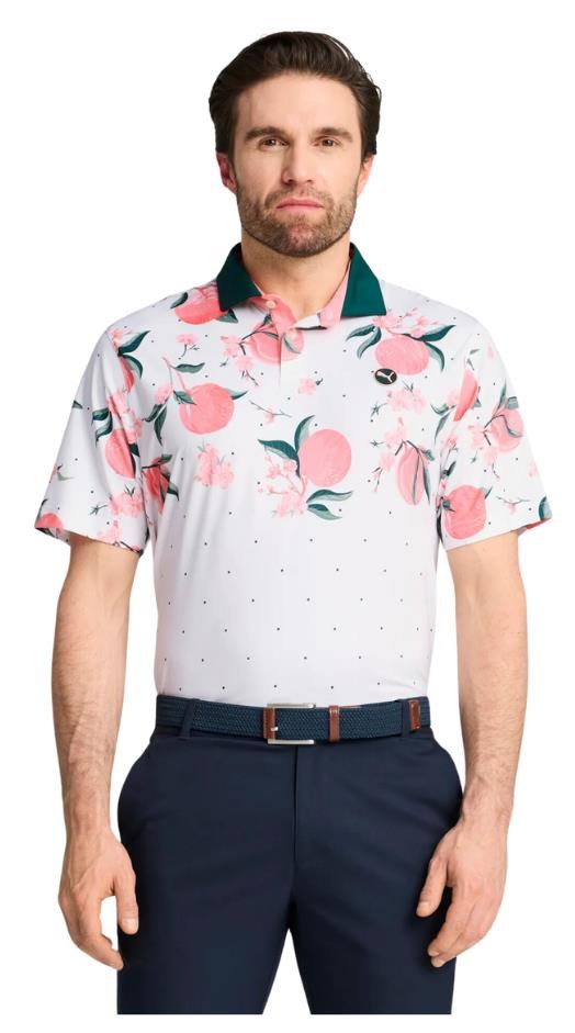 Puma MATTR Freshly Picked Herren Poloshirt, glow/pink fruit