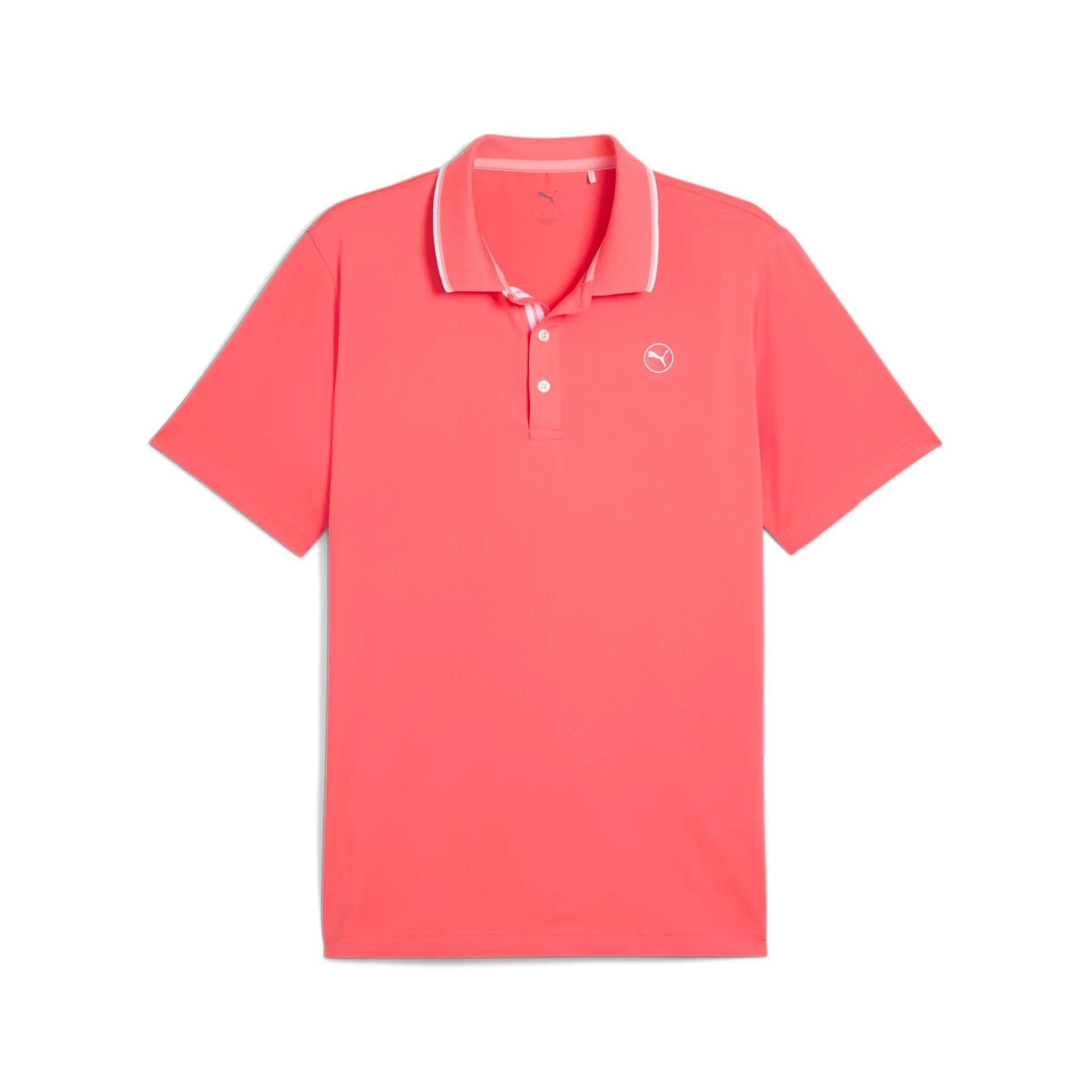 Puma Mattr Elevated Solid Golf Herren Poloshirt, peach frost
