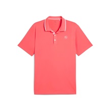 Puma Mattr Elevated Solid Golf Herren Poloshirt, peach frost
