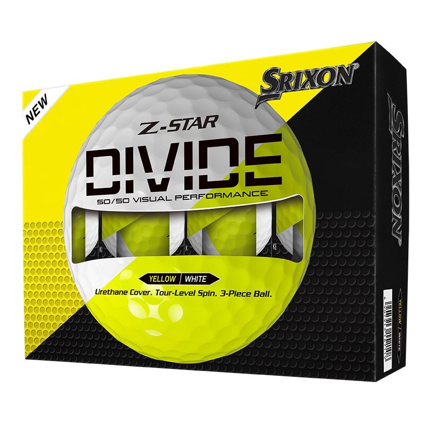 Srixon Z-Star DIVIDE Golfbälle, weiss/gelb