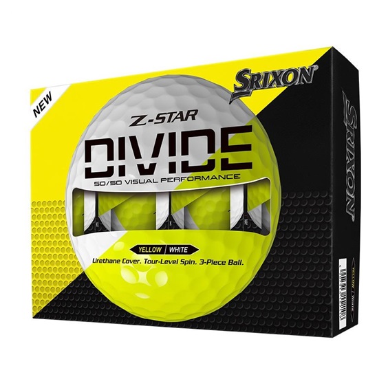Srixon Z-Star DIVIDE Golfbälle, weiss/gelb