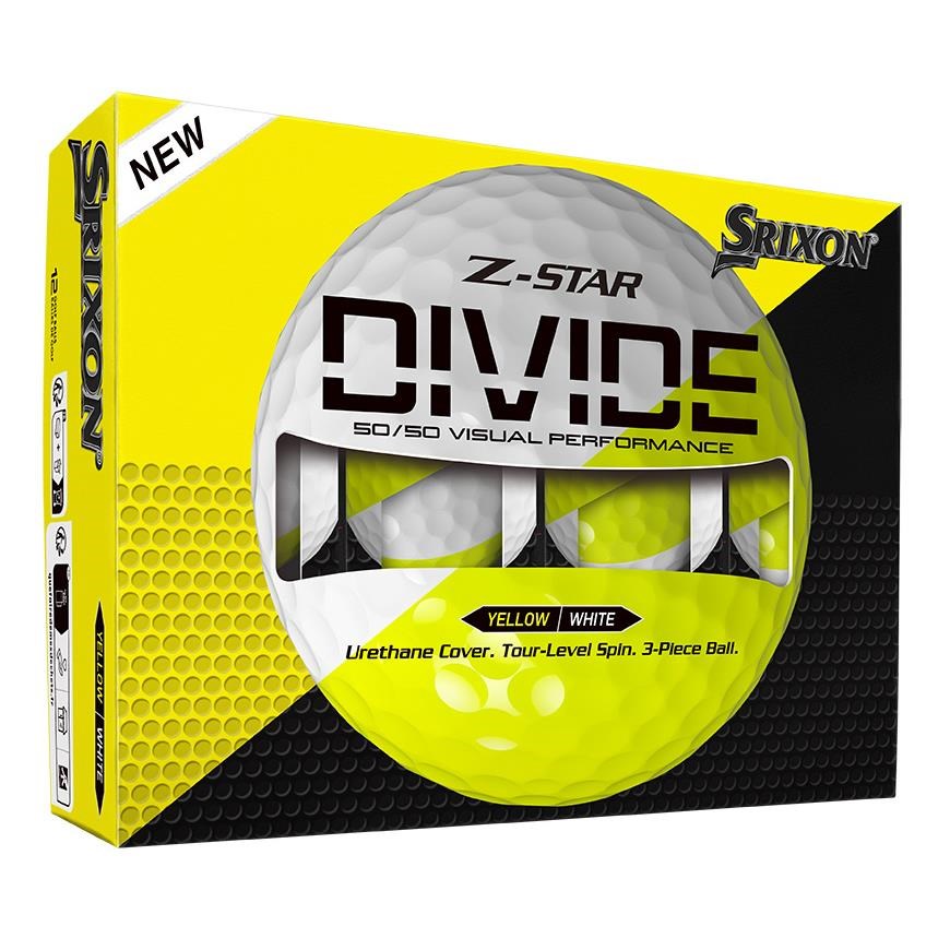 Srixon Z-Star DIVIDE Golfbälle, weiss/gelb