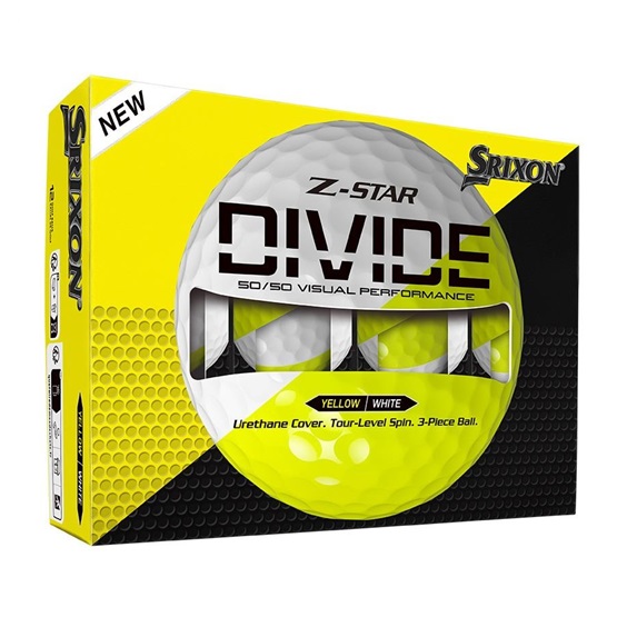 Srixon Z-Star DIVIDE Golfbälle, weiss/gelb