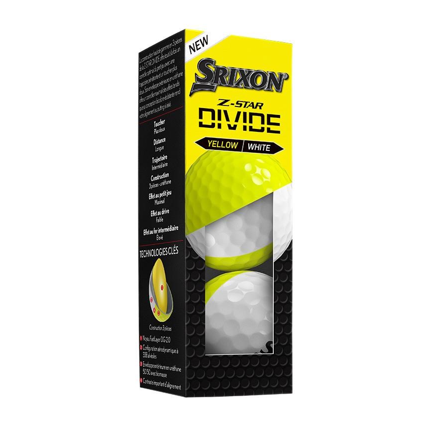 Srixon Z-Star DIVIDE Golfbälle, weiss/gelb