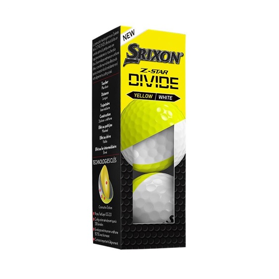 Srixon Z-Star DIVIDE Golfbälle, weiss/gelb