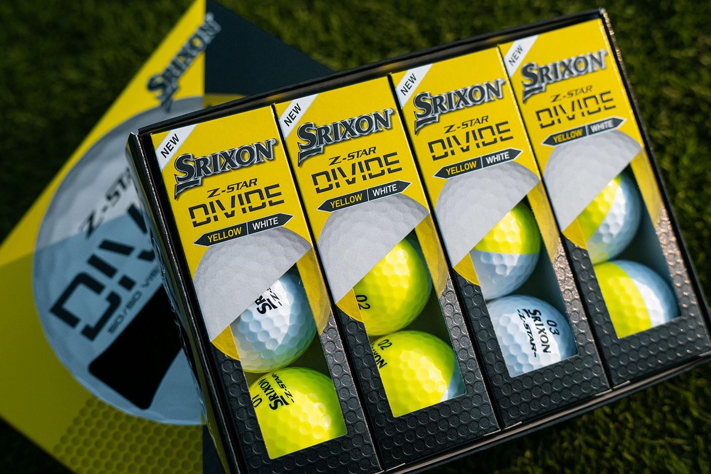Srixon Z-Star DIVIDE Golfbälle, weiss/gelb