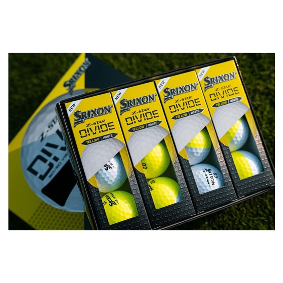 Srixon Z-Star DIVIDE Golfbälle, weiss/gelb