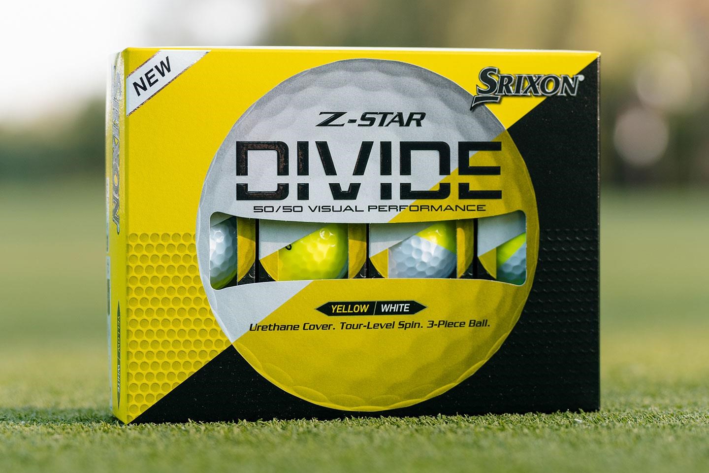 Srixon Z-Star DIVIDE Golfbälle, weiss/gelb