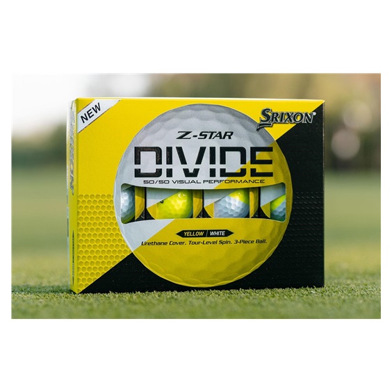 Srixon Z-Star DIVIDE Golfbälle, weiss/gelb