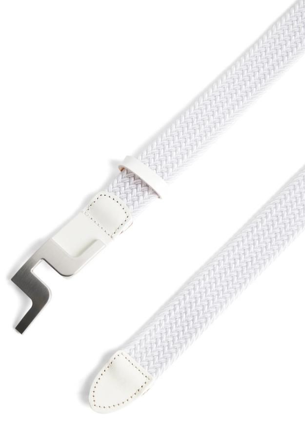 J.Lindeberg Berry Elastic Herren Gürtel, weiss