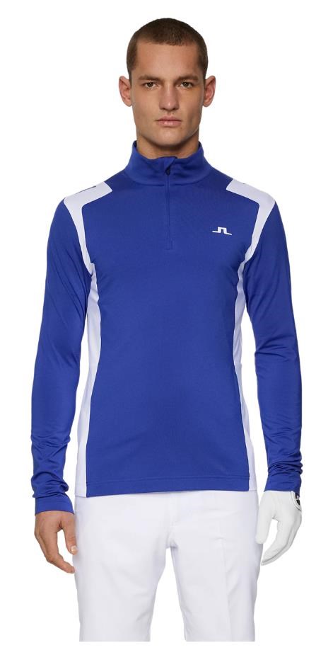 J.Lindeberg Lukas Quarter Zip Mid layer Herren Sweatshirt, clematis blue