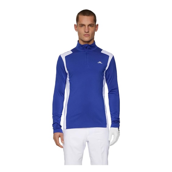 J.Lindeberg Lukas Quarter Zip Mid layer Herren Sweatshirt, clematis blue