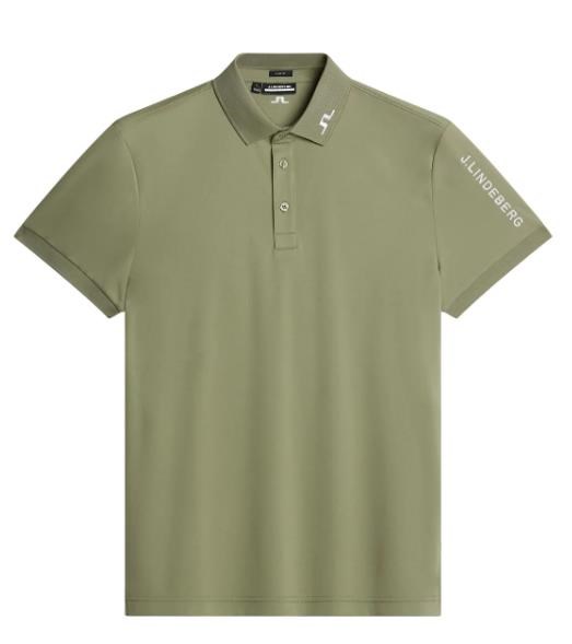 J.Lindeberg Tour Tech Slim Fit Herren Poloshirt, oil green