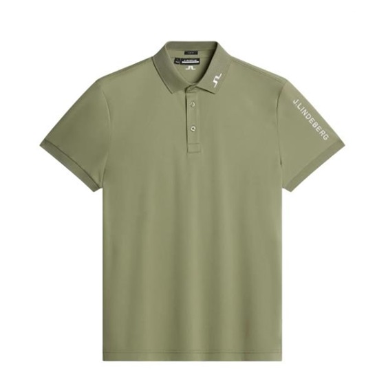 J.Lindeberg Tour Tech Slim Fit Herren Poloshirt, oil green
