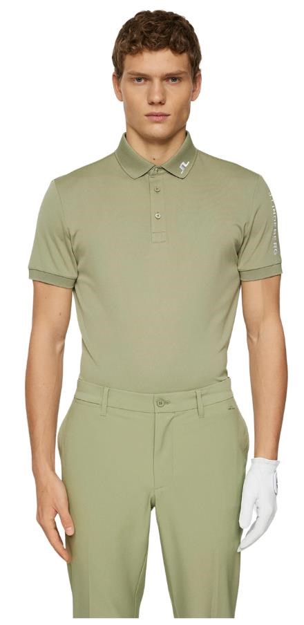 J.Lindeberg Tour Tech Slim Fit Herren Poloshirt, oil green