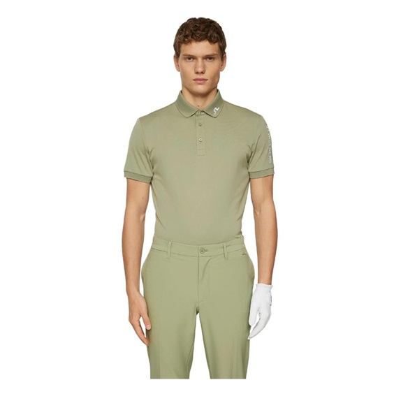 J.Lindeberg Tour Tech Slim Fit Herren Poloshirt, oil green