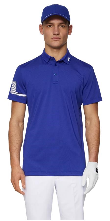 J.Lindeberg Heath Strike Herren Poloshirt, clematis blue